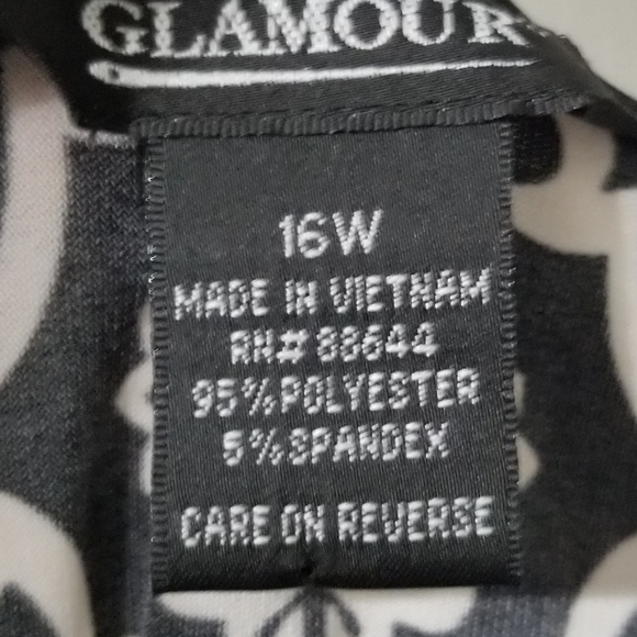 Black and White Glamour Slip Dress - Picture 2 of 2